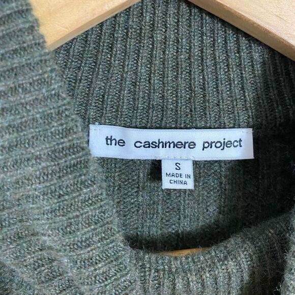 The Cashmere Project Women’s Size Small Mock Neck Sweater Deep Green Long Sleeve - Picture 7 of 10